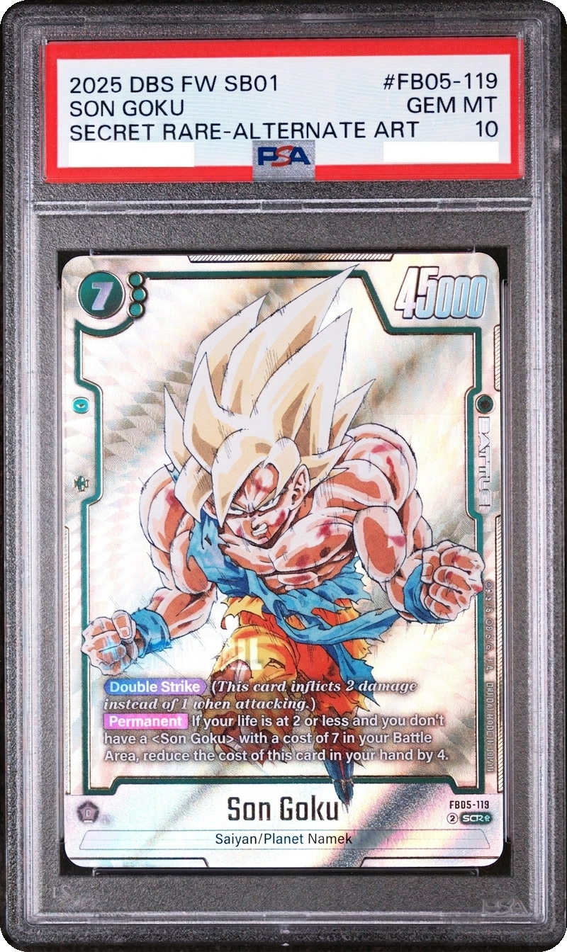 Son Goku (Secret Rare) — graded slab