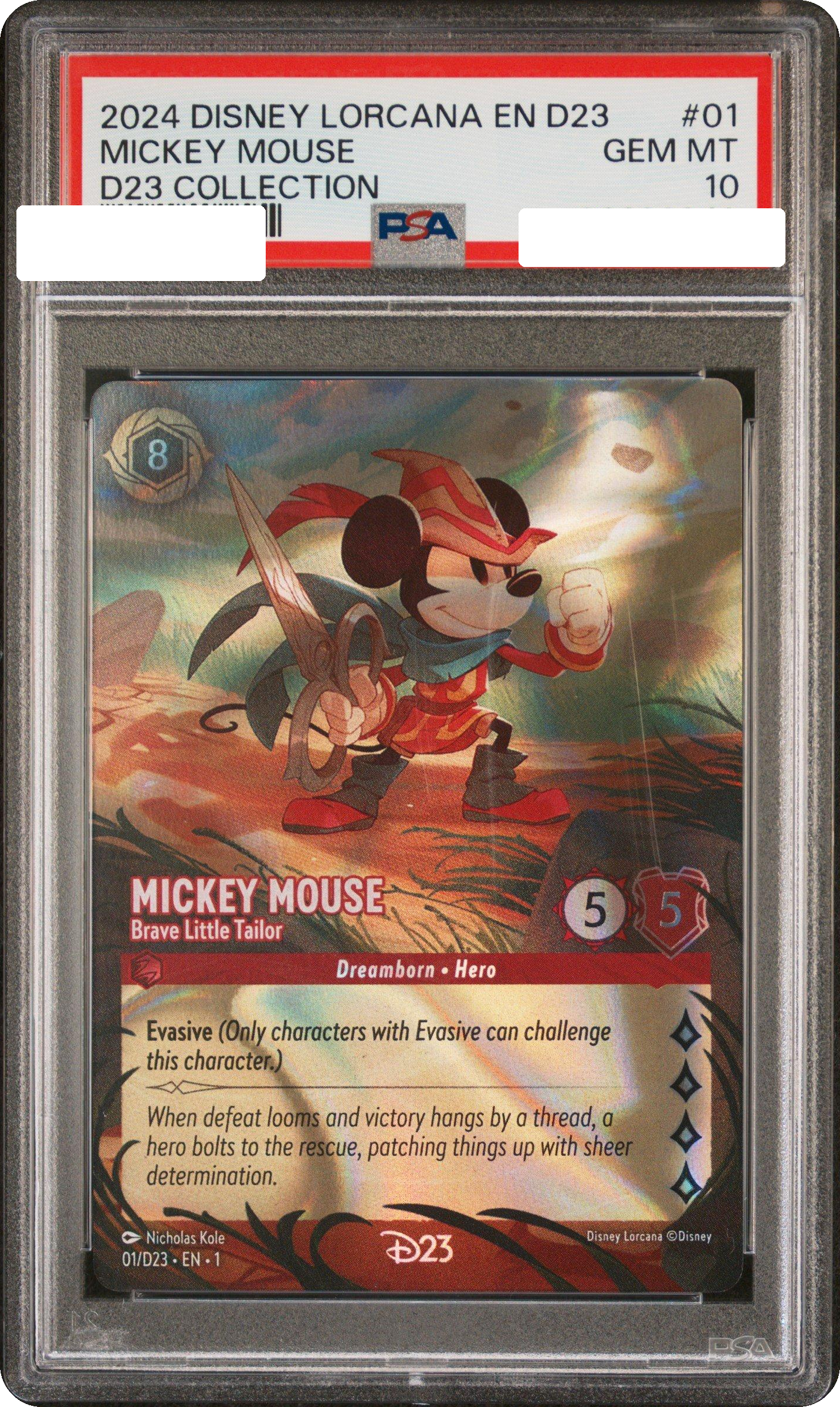 Mickey — Brave Little Tailor — graded slab
