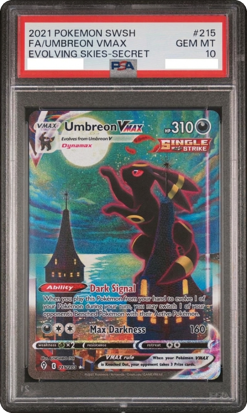 Umbreon VMAX Alt Art — graded slab